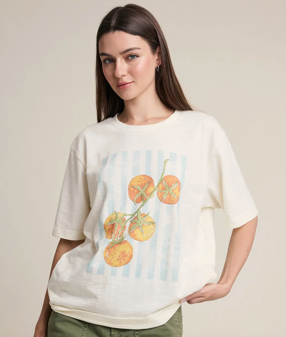 Vintage Tomato Graphic Slub Tee