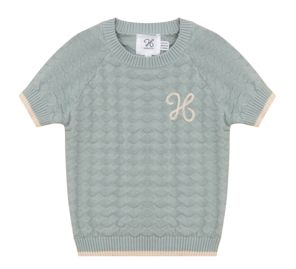 Hopscotch Knit Top Boys- Mint