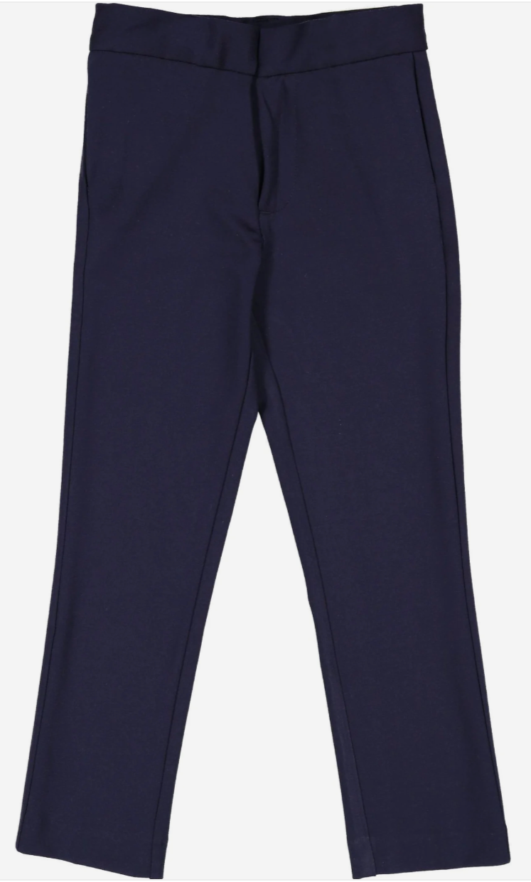 Slim Fit Boys Dress Pants- Navy