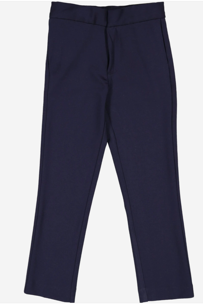 Skinny Fit Boys Dress Pants- Navy