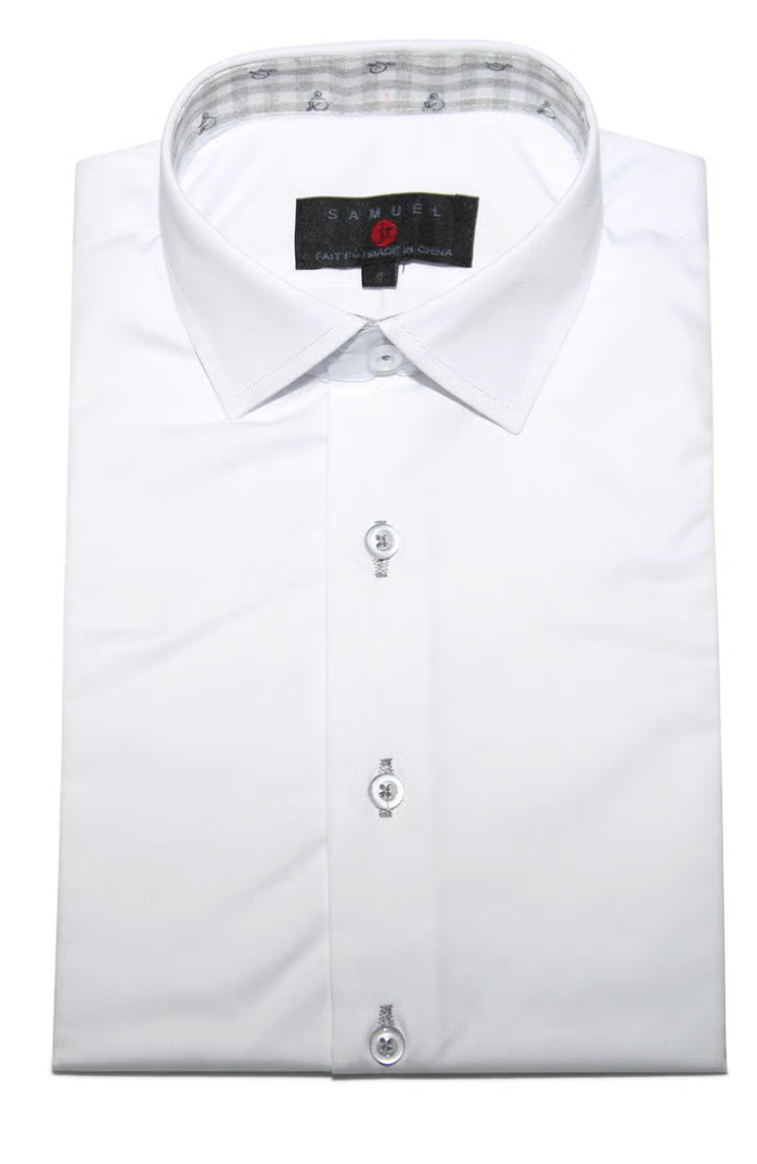 Boys White Button Down