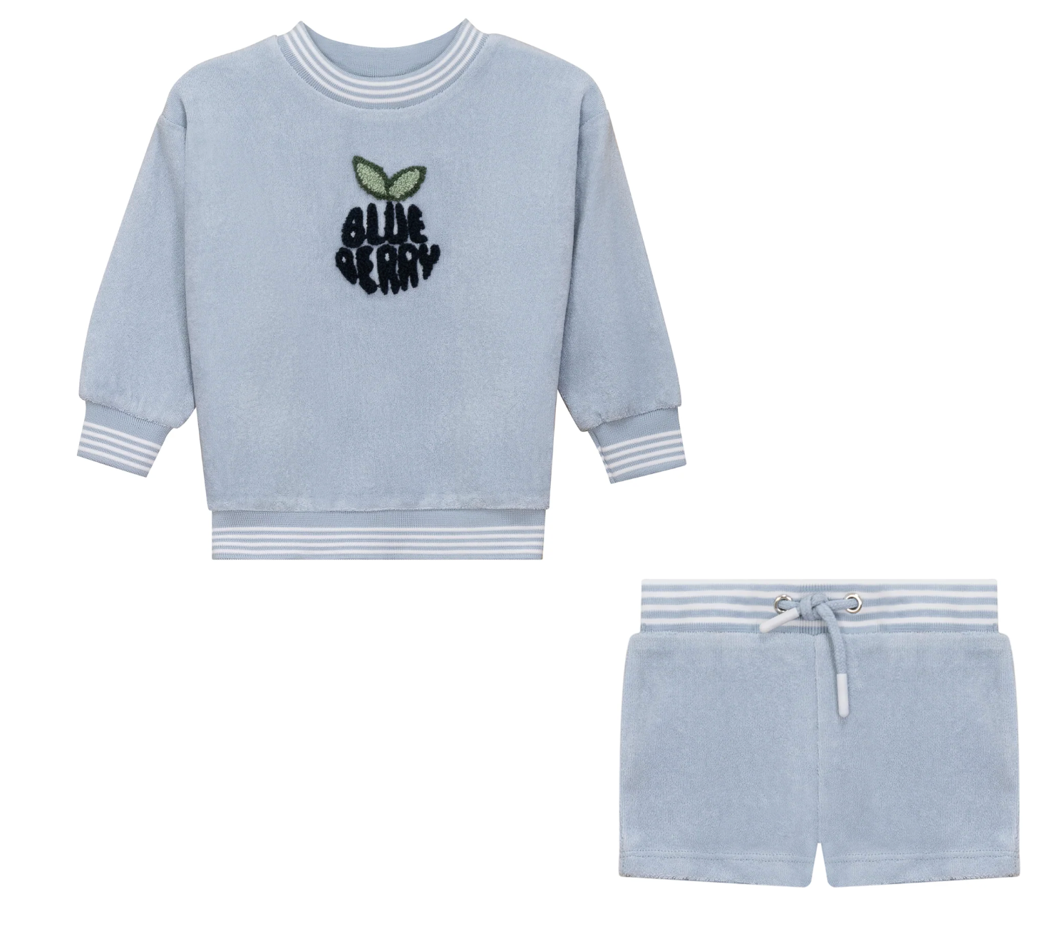 Blue Berry Striped Terry 2Pc Set