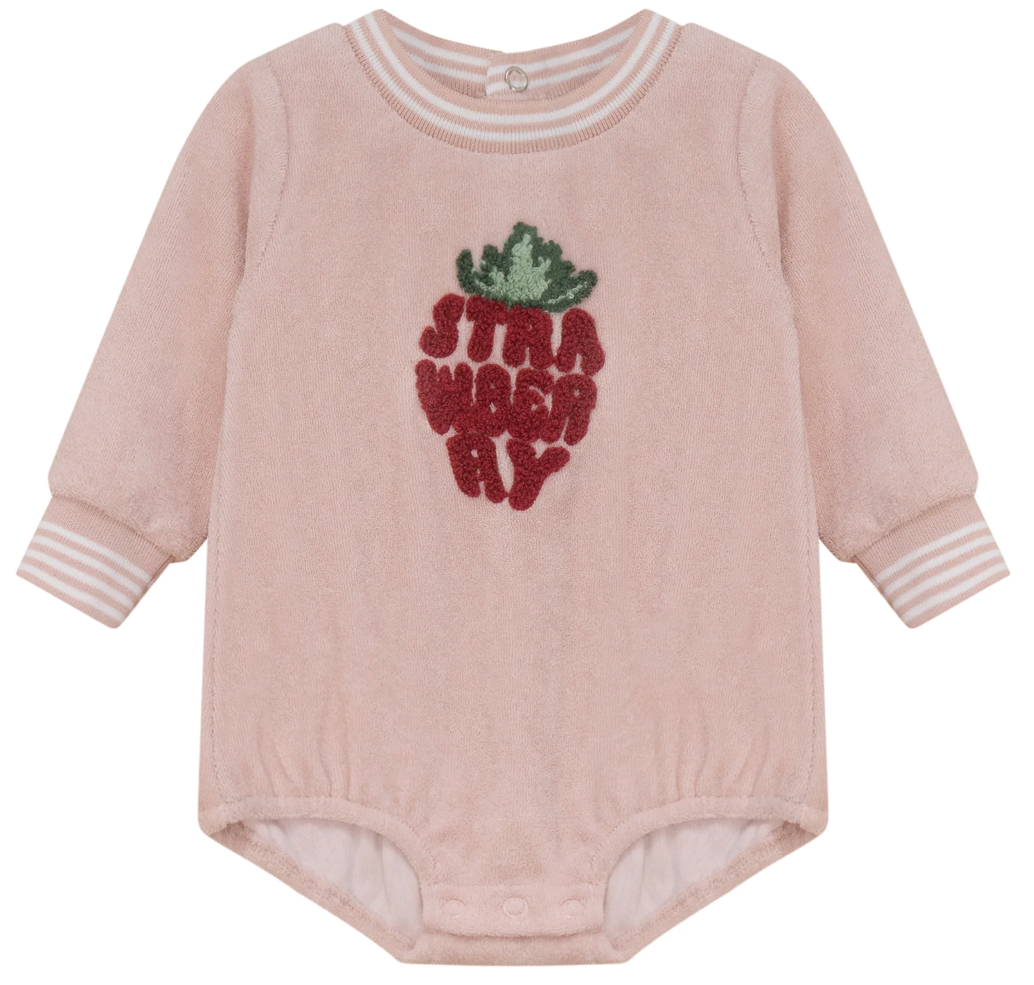 Strawberry Striped Teryy Onesie