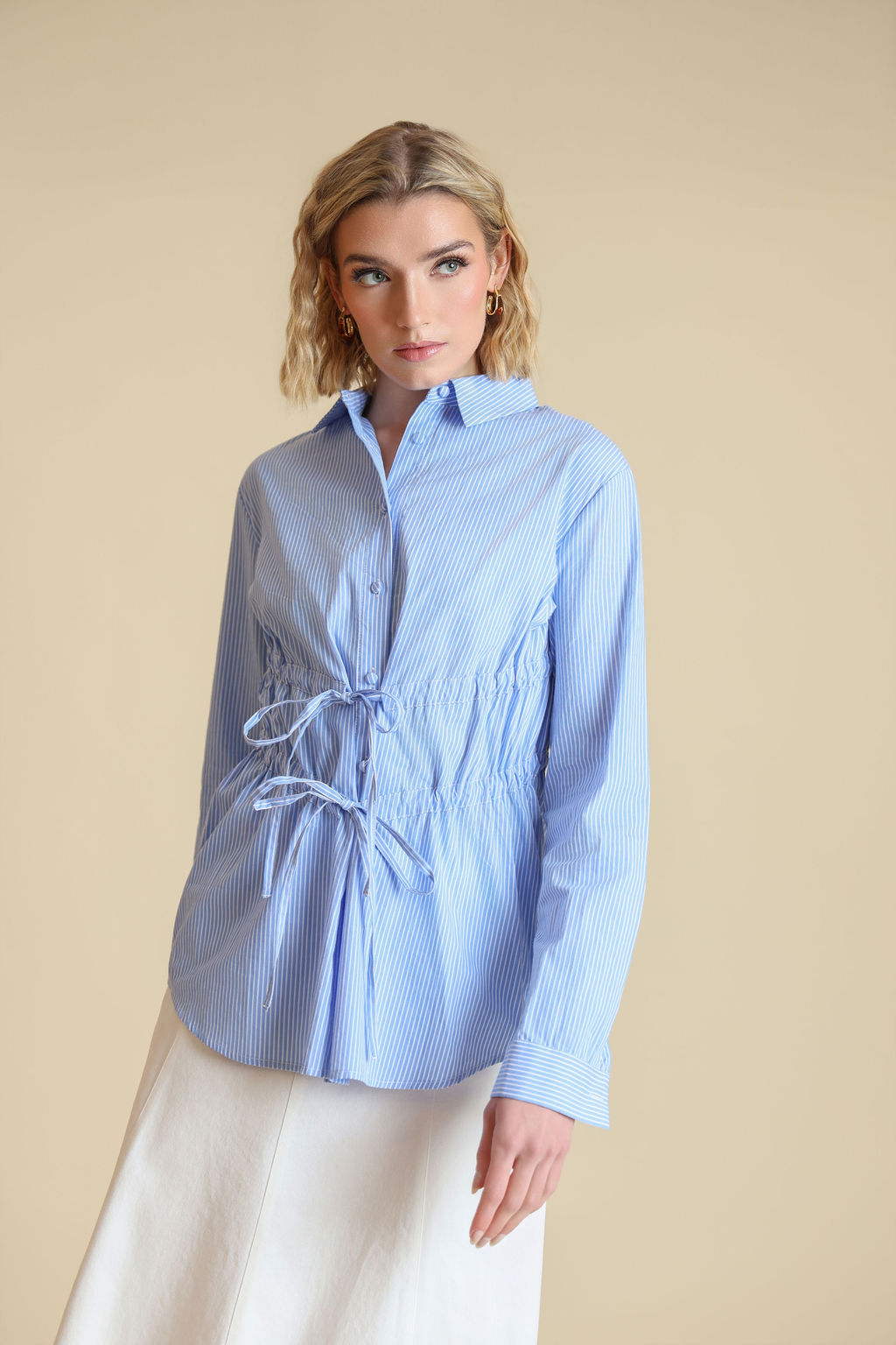 Striped Pull Blouse- Stripe