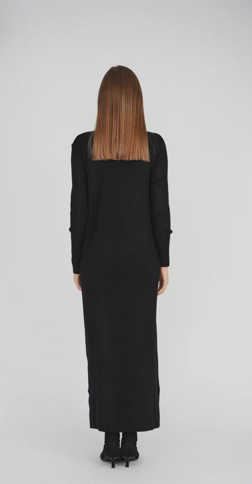 Sweater Maxi Dress- Black