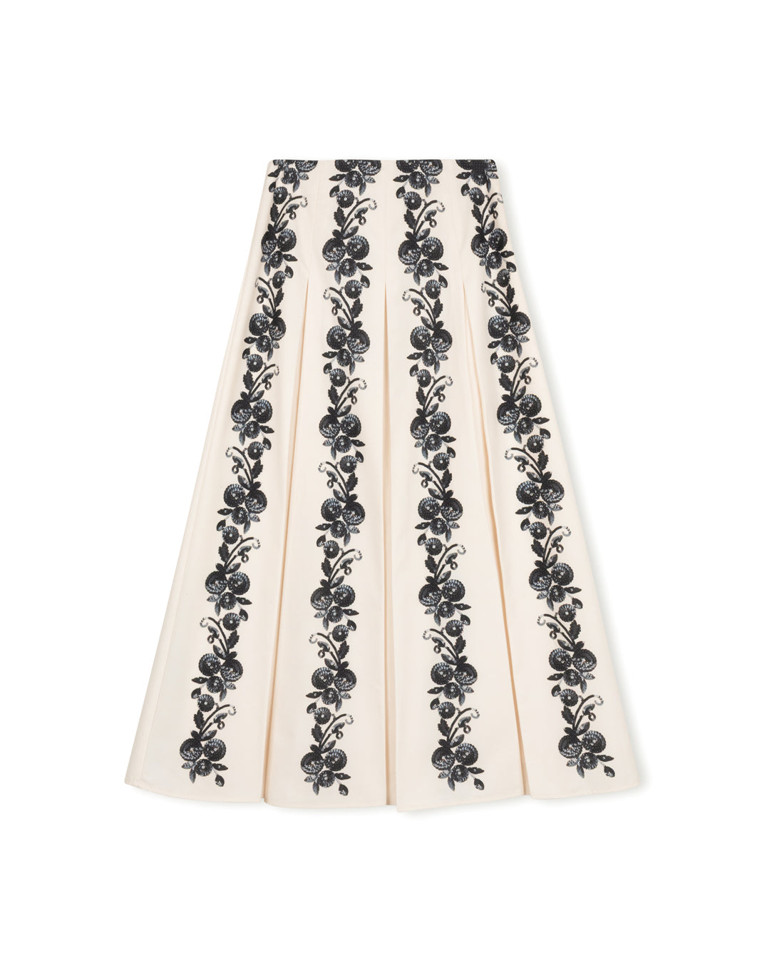 Tep Detailed Pleated Skirt- Cream