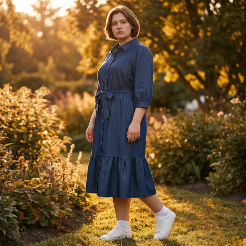 The Charm Dress- Denim