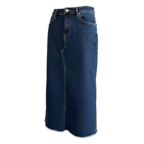 The Finesse Maxi Skirt- Jean