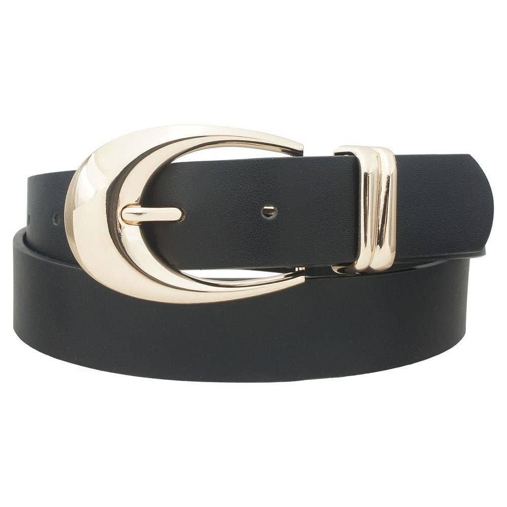 Women's Classic Gold Oval Buckle Belt IW-30034