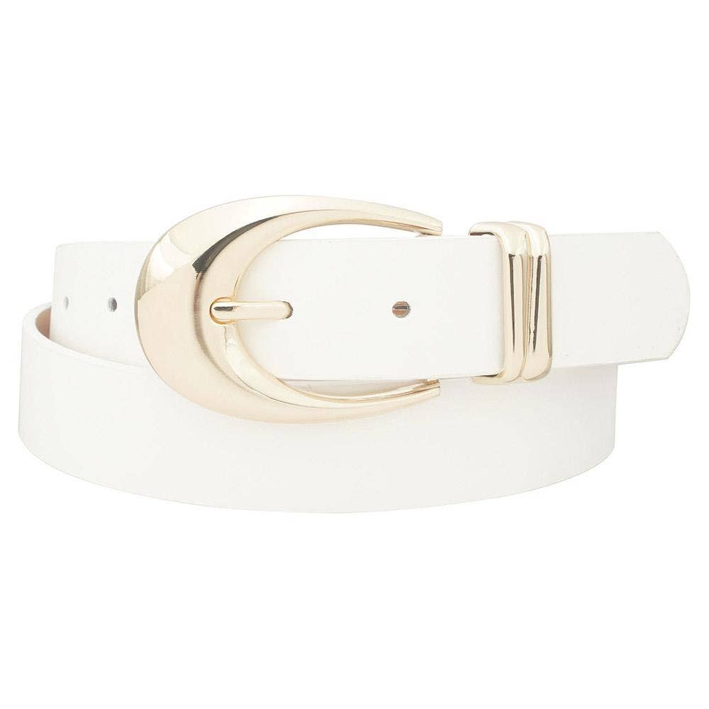 Women's Classic Gold Oval Buckle Belt IW-30034
