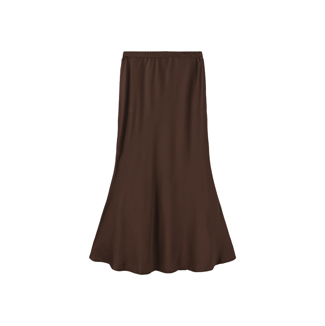 Basic Slip Skirt - Brown