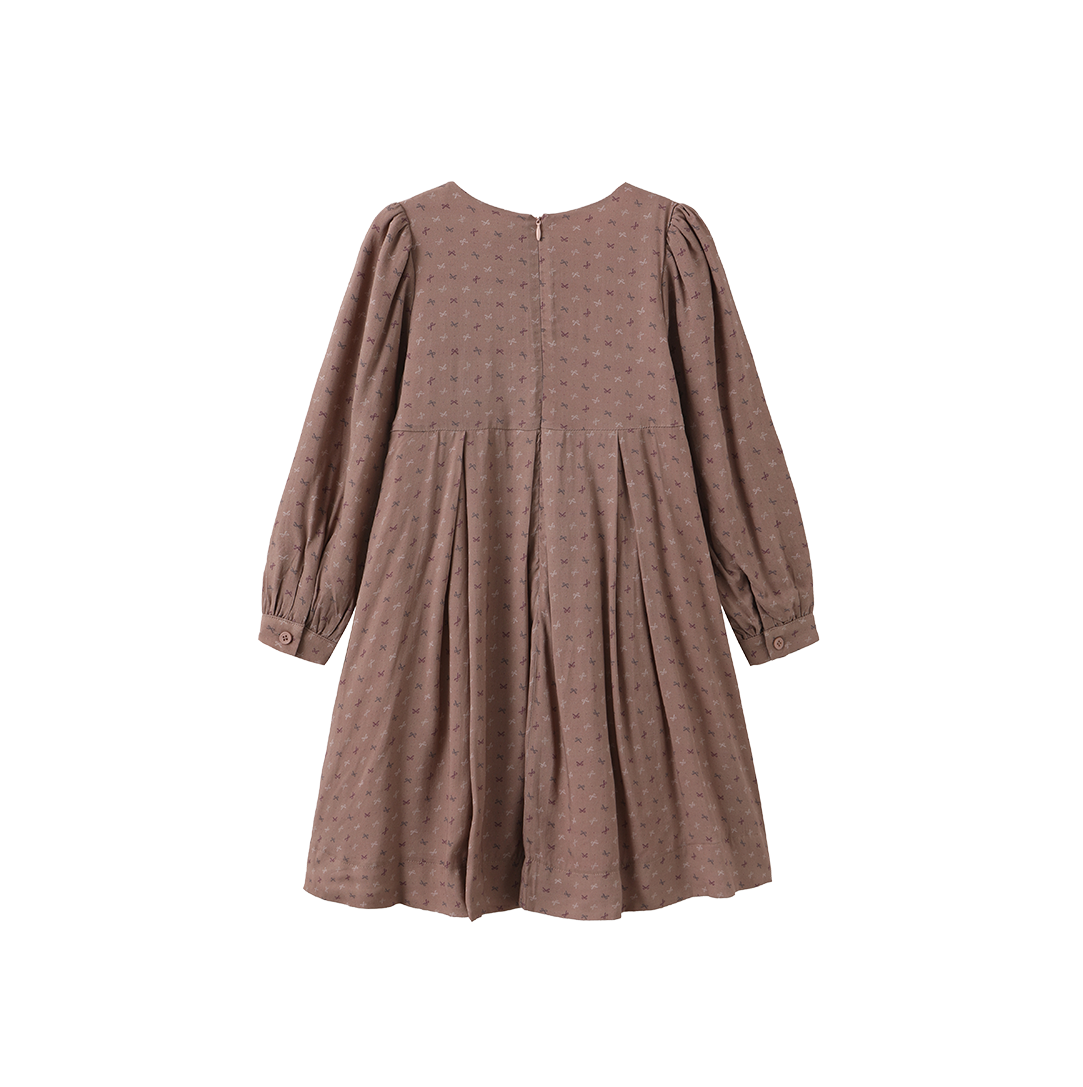 Bows Printed Dress - Pink