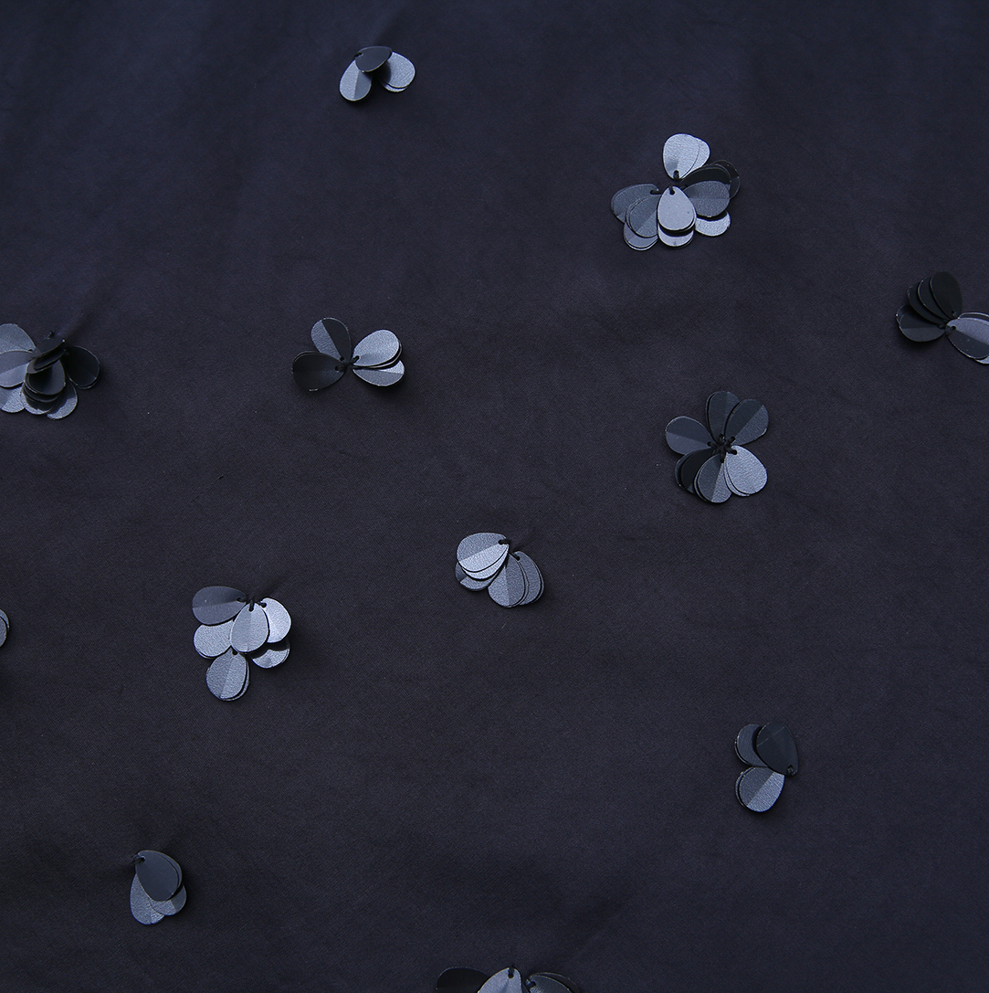 Candice Beaded Slip Skirt - Navy