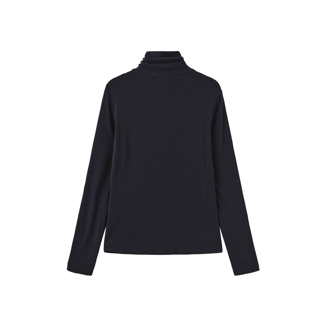 Candice Beaded Turtleneck - Navy