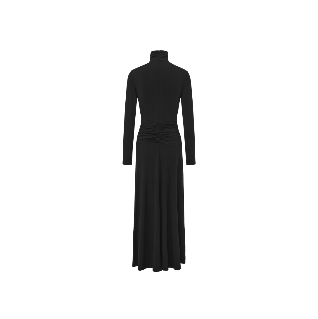 Criss Cross Waisted Maxi Dress - Black