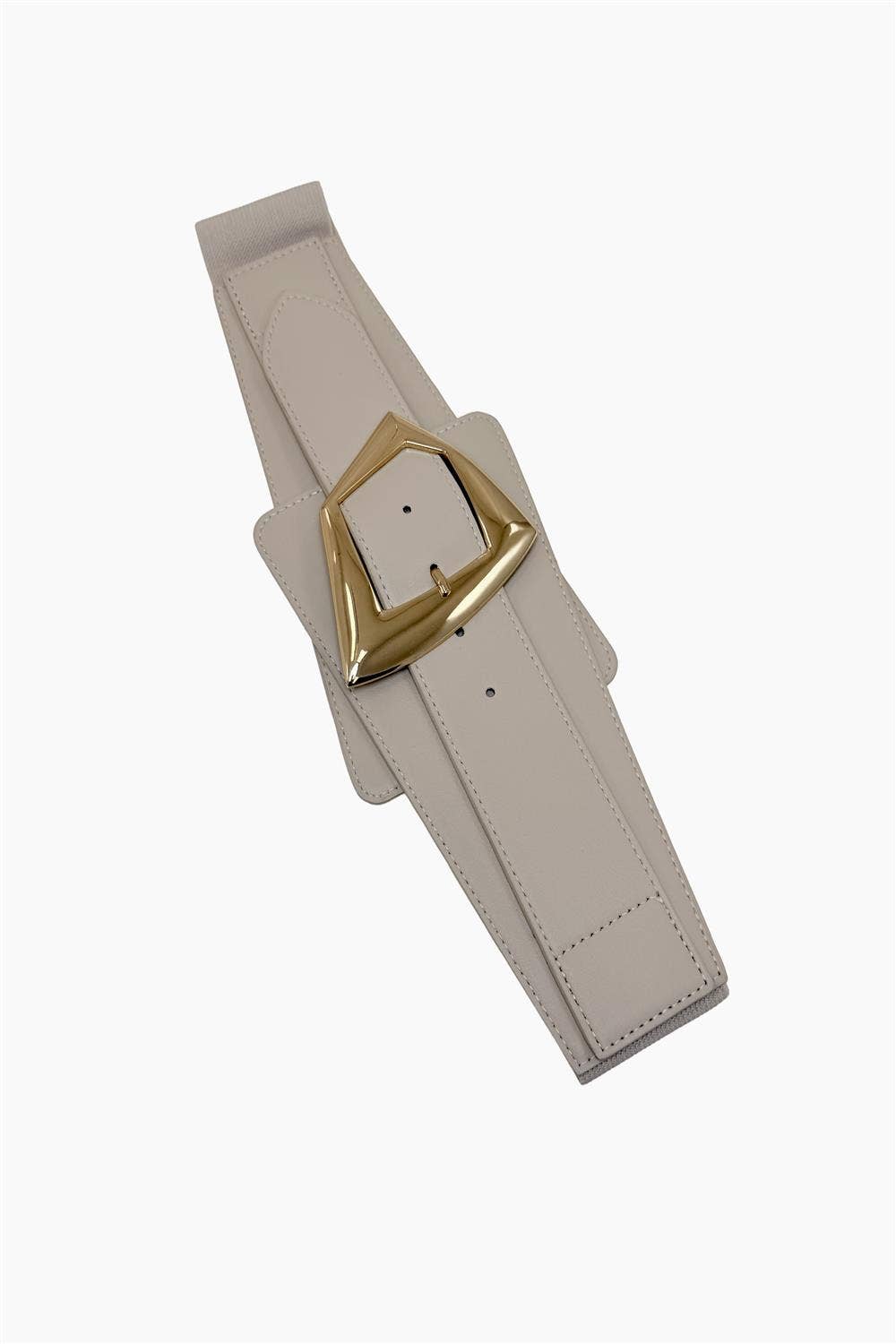 Wide Gold Buckle Stretch Waist Belt  DB1448