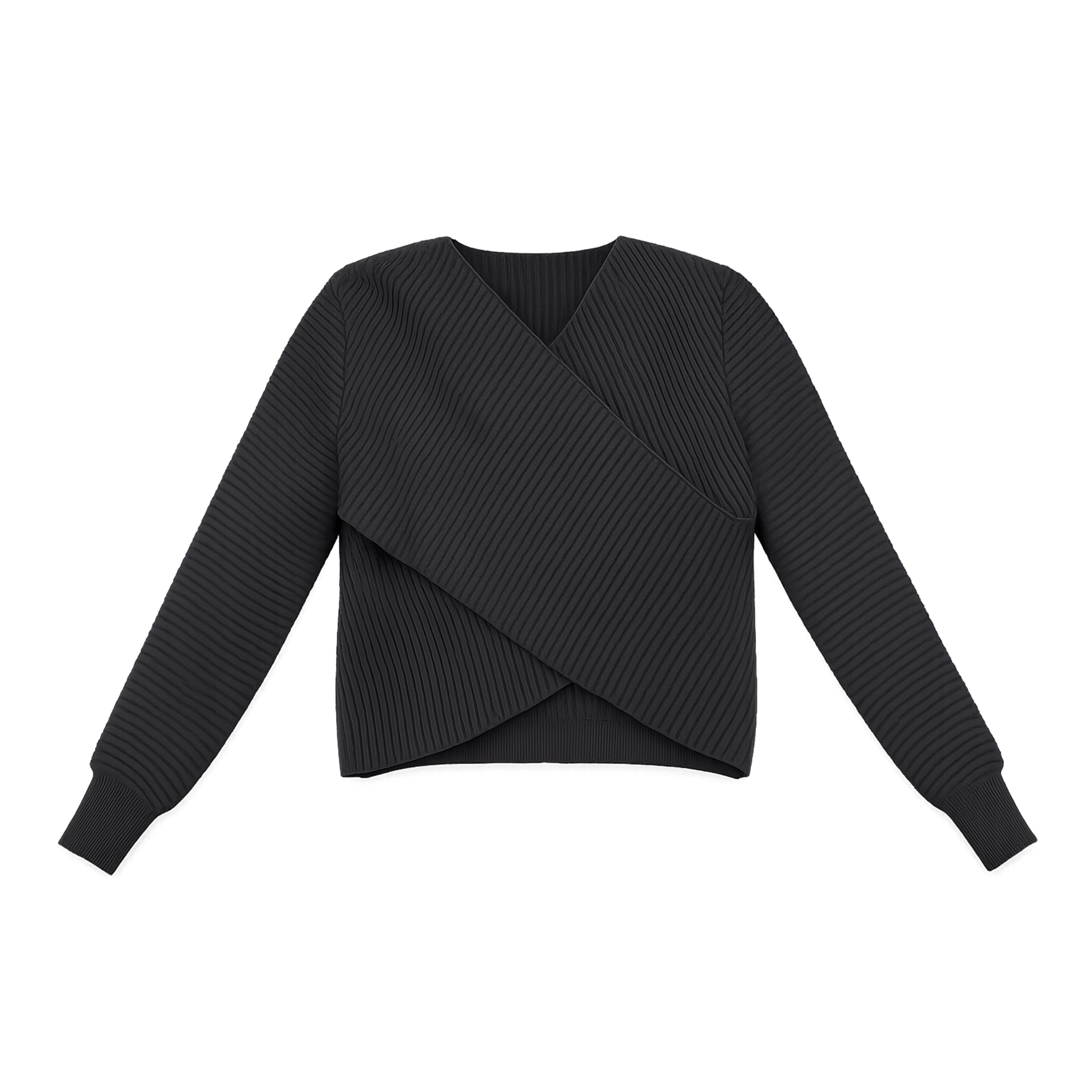 Noni Teens Criss Cross Knit Sweater - Black