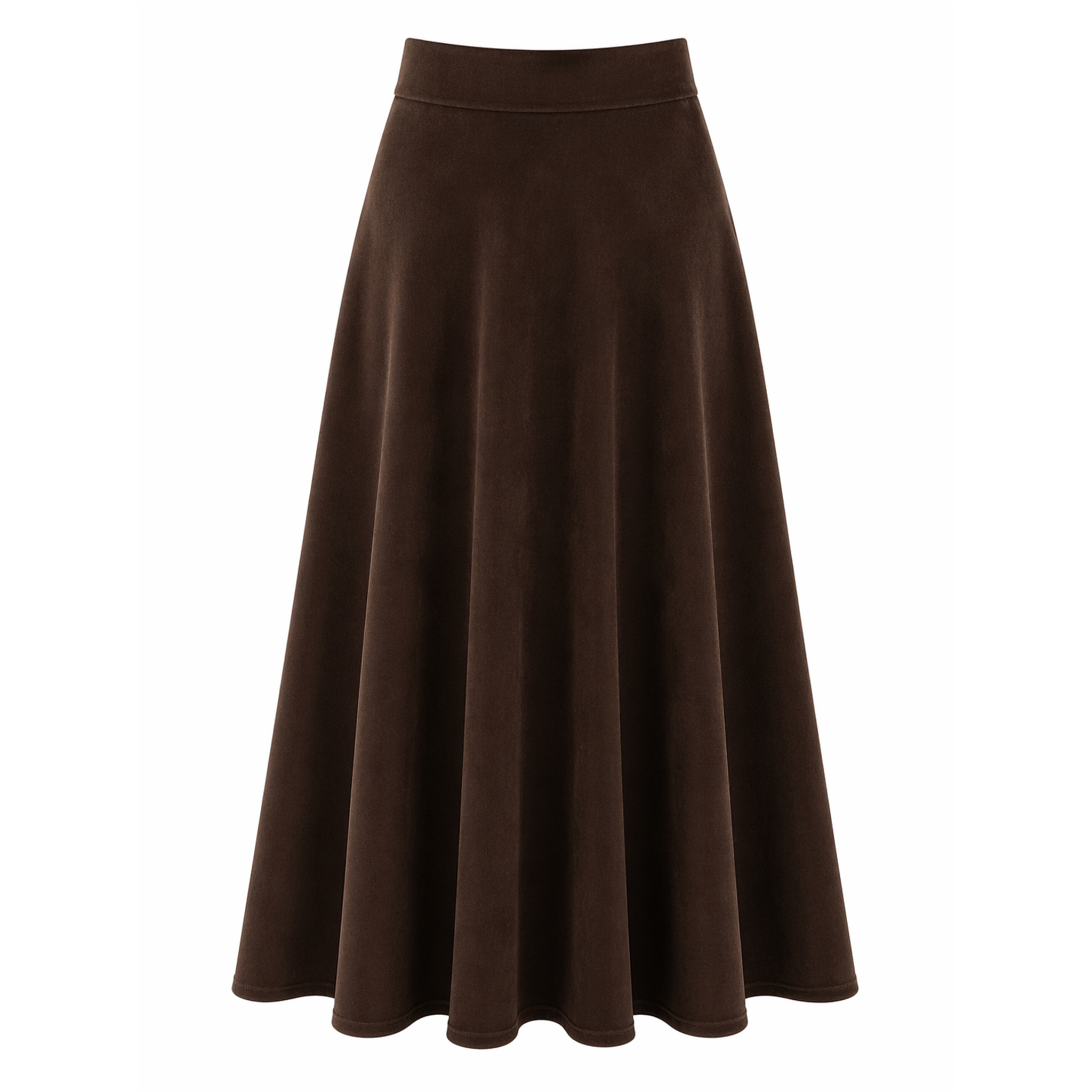 Noni Teens Suede Midi Skirt - Brown
