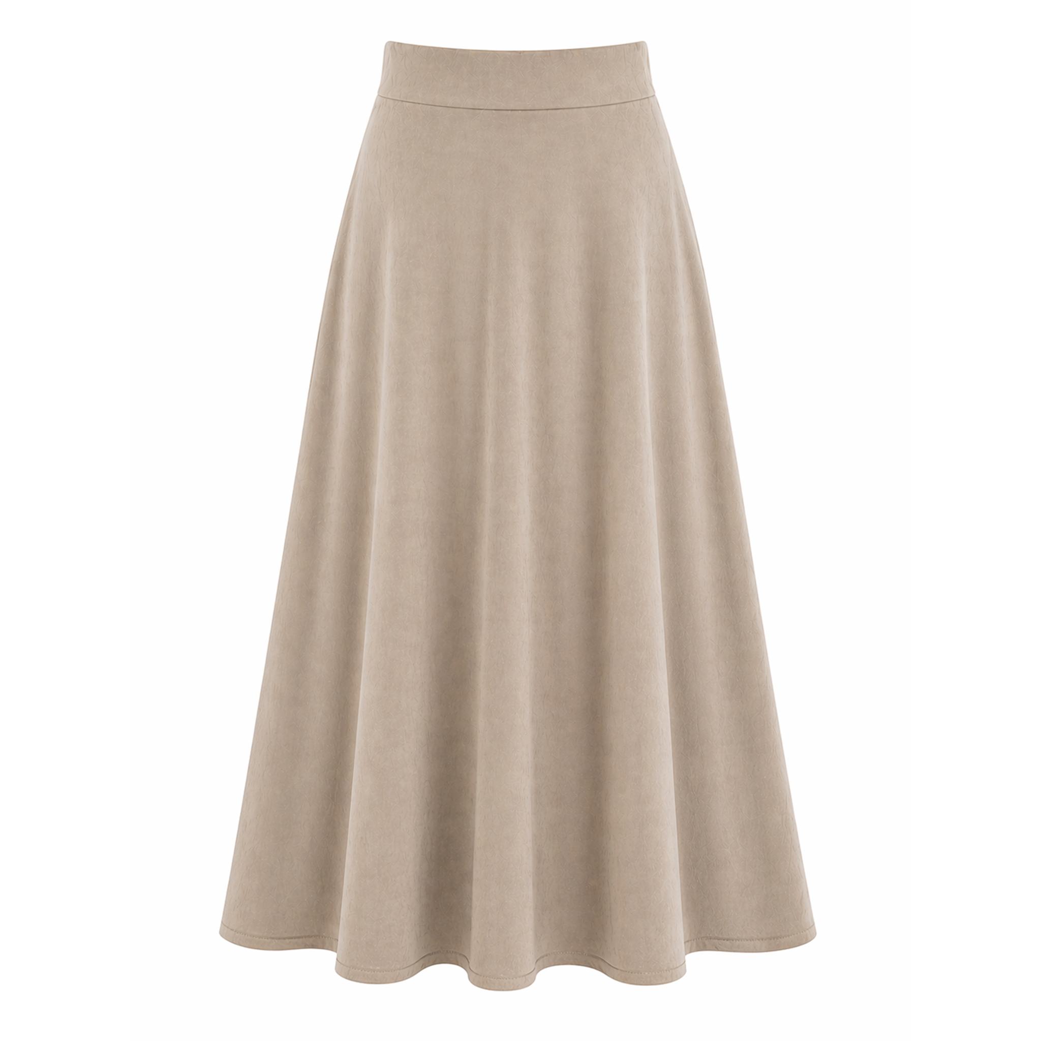 Noni Teens Suede Midi Skirt - Taupe