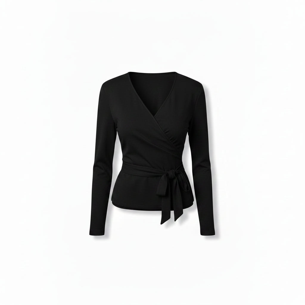 Wrap Tee- Black