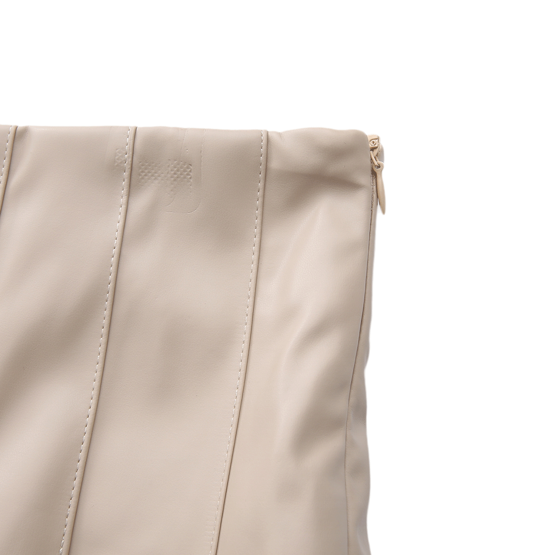 Preppy Pleated Skirt - Oatmeal