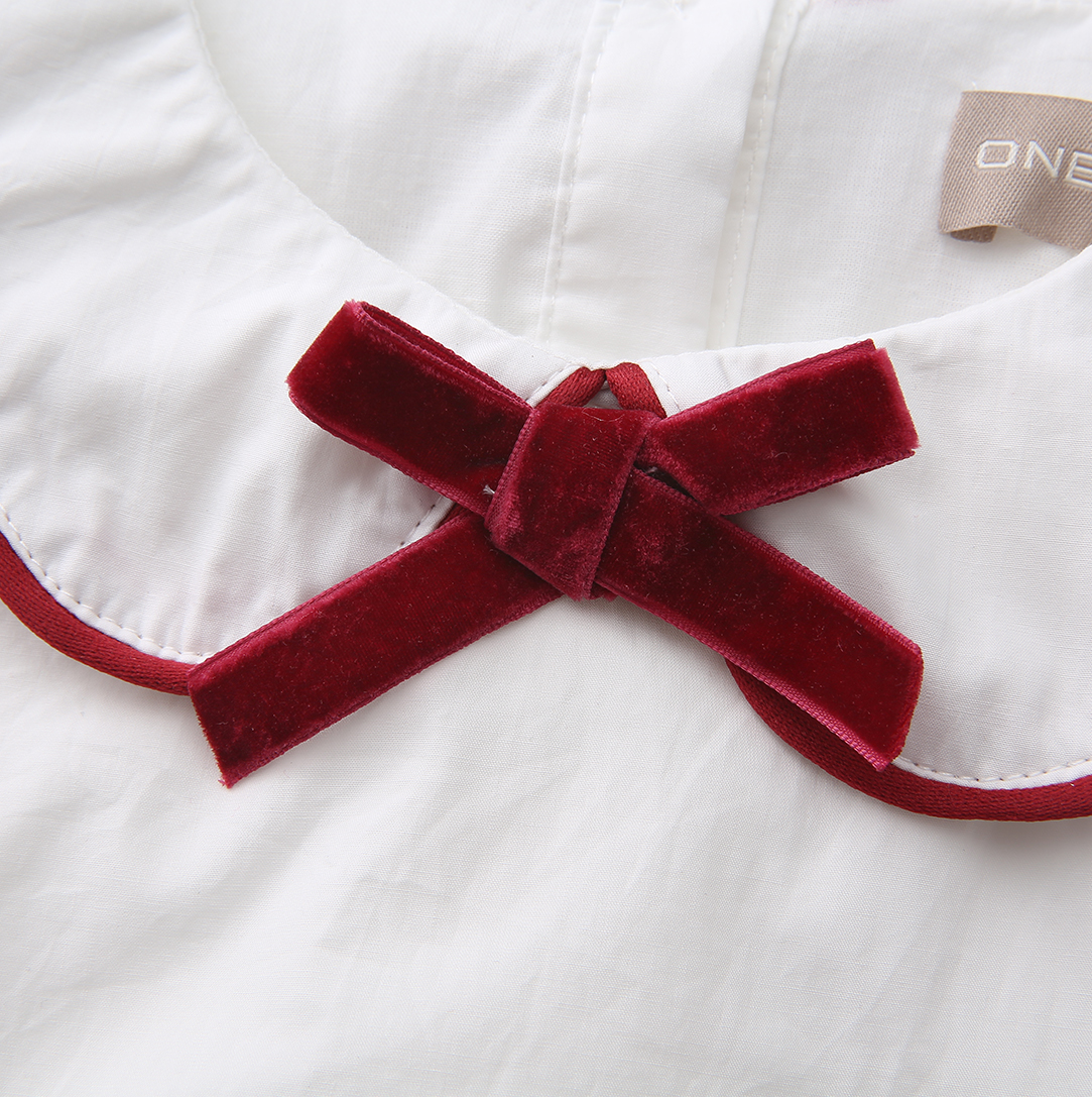 Seamed Trim Blouse - White/Black