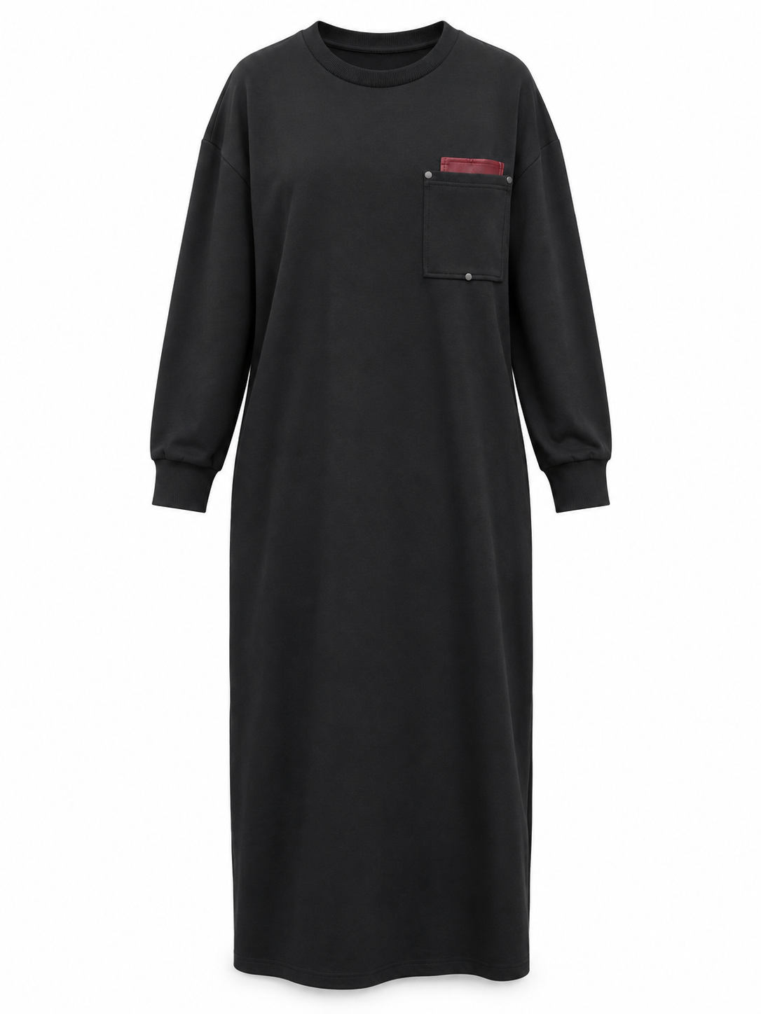 Sweatshirt Pocket Dress - Gray