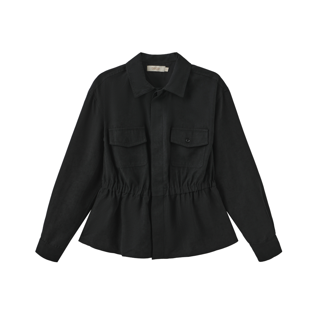 Tiramisu Cinched Jacket - Black