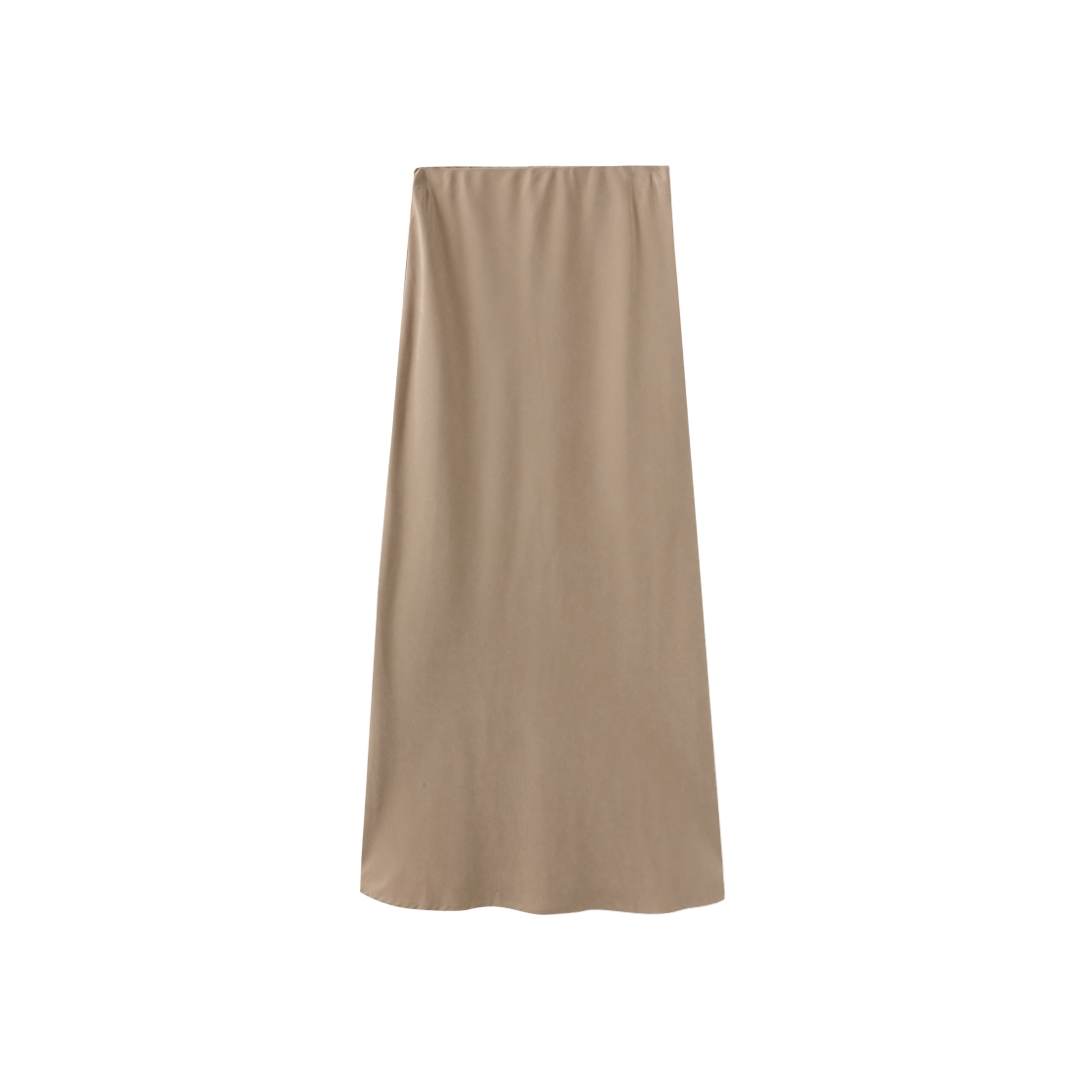 Tiramisu Cupro Skirt - Beige