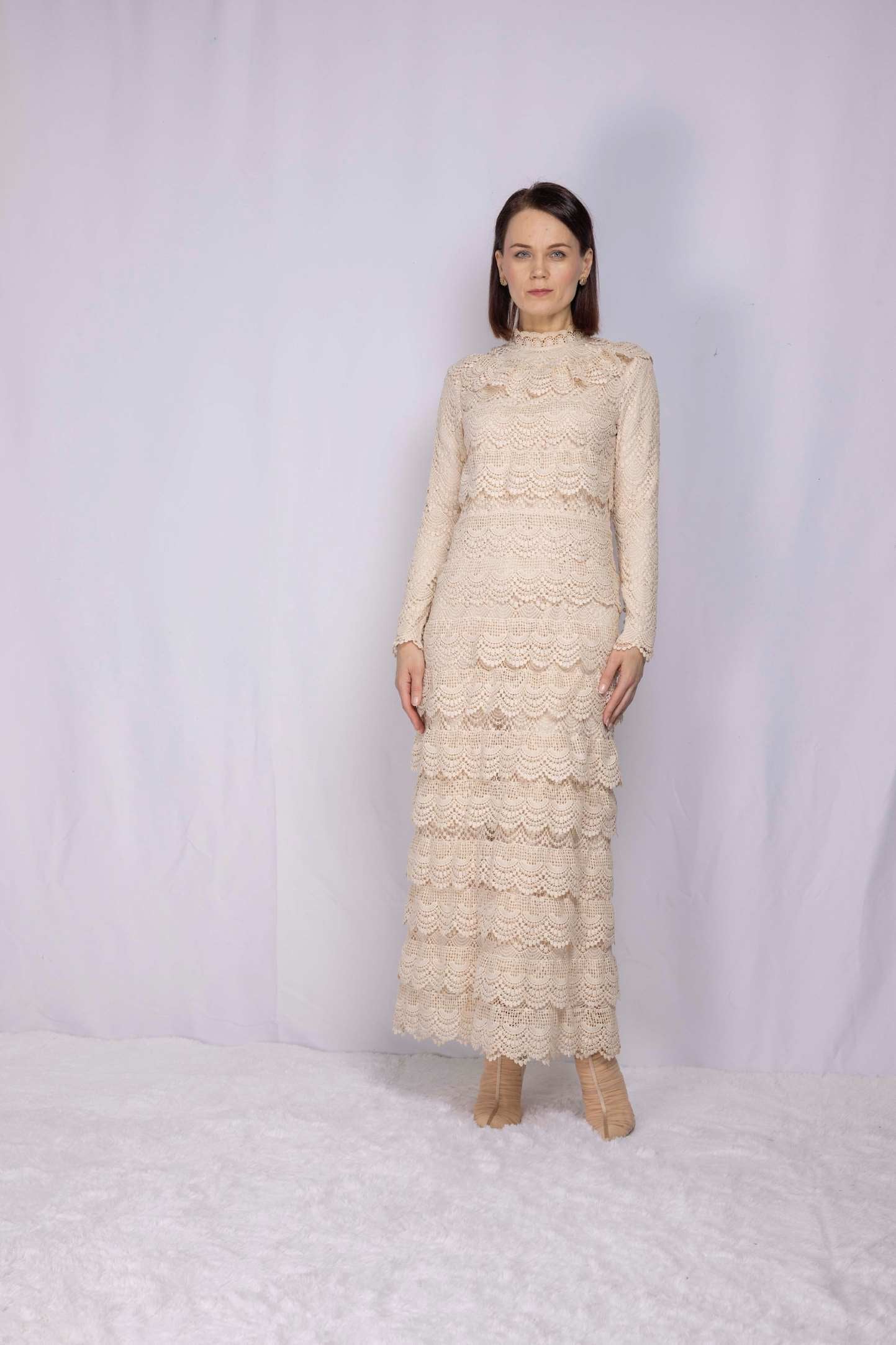 Vintage L Simcha Dress - Cream